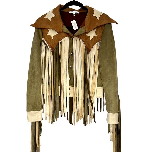 Cloud Ten – Fringe Jacket (Ivory) – S - Picture 1 of 4